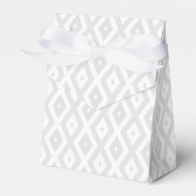 Caja Para Regalos Light grey and white diamond pattern (Front Side)