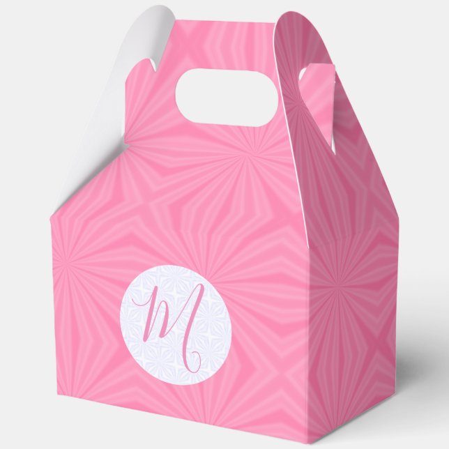 Caja Para Regalos Light Pink Squiggly Squares Personalized Gable (Anverso)