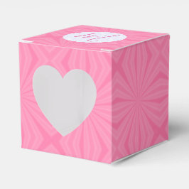 Caja Para Regalos Light Pink Squiggly Squares Personalized Heart
