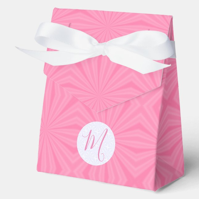 Caja Para Regalos Light Pink Squiggly Squares Personalized Tent (Anverso)