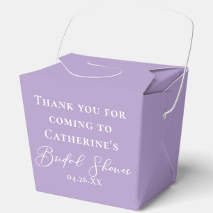 Caja Para Regalos Lila Púrpura Ducha de Novia Fortuna Personalizada