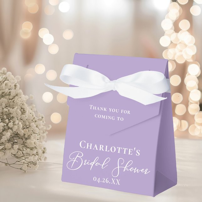 Caja Para Regalos Lilac Purple Bridal Shower White Personalized (Subido por el creador)