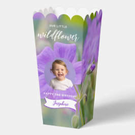 Caja Para Regalos Lilac Wildflower Custom Photo Kid's Happy Birthday