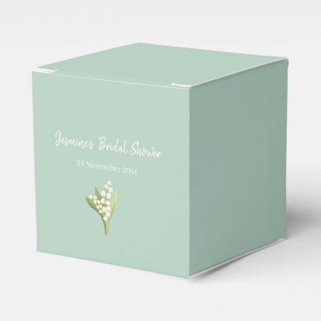 Caja Para Regalos Lily Of The Valley Bouquet Bridal Shower (Costado Anverso)