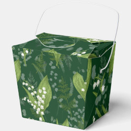 Caja Para Regalos Lily of Valley con Ferns || Verde oscuro