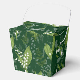Caja Para Regalos Lily of Valley con Ferns || Verde oscuro