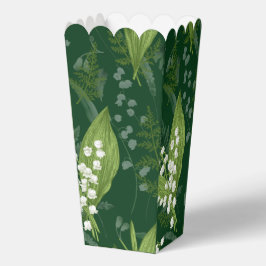 Caja Para Regalos Lily of Valley con Ferns || Verde oscuro