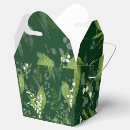 Caja Para Regalos Lily of Valley con Ferns || Verde oscuro