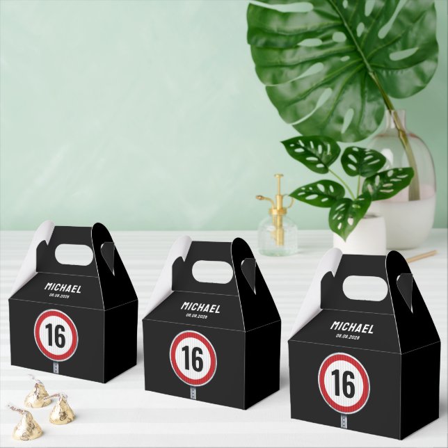 Caja Para Regalos Límite de velocidad cumpleaños 16 (Múltiple)
