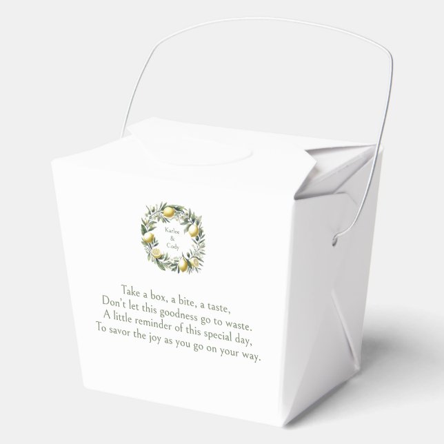 Caja Para Regalos Limón Mediterráneo y Aceituna Llévenme a Casa Rest (Anverso)