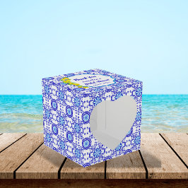 Caja Para Regalos Limones de acuarela Positano Amalfi Azulejo Nupcia