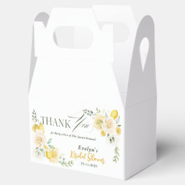 Caja Para Regalos limones Eucalipto Rosa Agradecimiento de Fiesta de