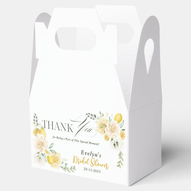 Caja Para Regalos limones Eucalipto Rosa Despedida de Soltera Agrade (Abierto)