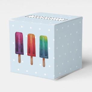 Caja Para Regalos Lindo el Popsicle de la acuarela helado