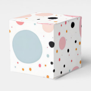Caja Para Regalos Lindo patrón de lunares blancos