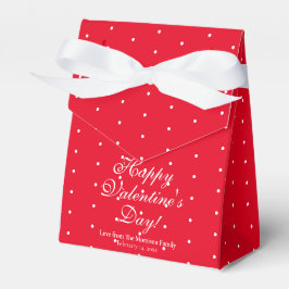 Caja Para Regalos Lindos lunares rojos personalizados día de San Val