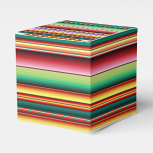 Caja Para Regalos Lineal de color textil tradicional azteca tribal