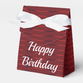 Caja Para Regalos Líneas Onduladas Rojo Oscuro