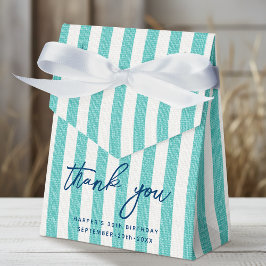 Caja Para Regalos Linen Look Striped Birthday Gracias Fiesta