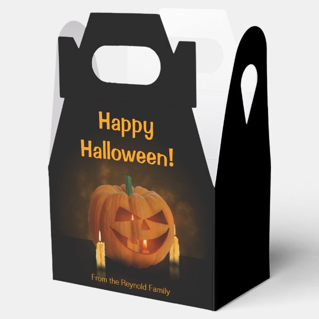 Caja Para Regalos Linterna de calabaza de Halloween con velas (Abierto)