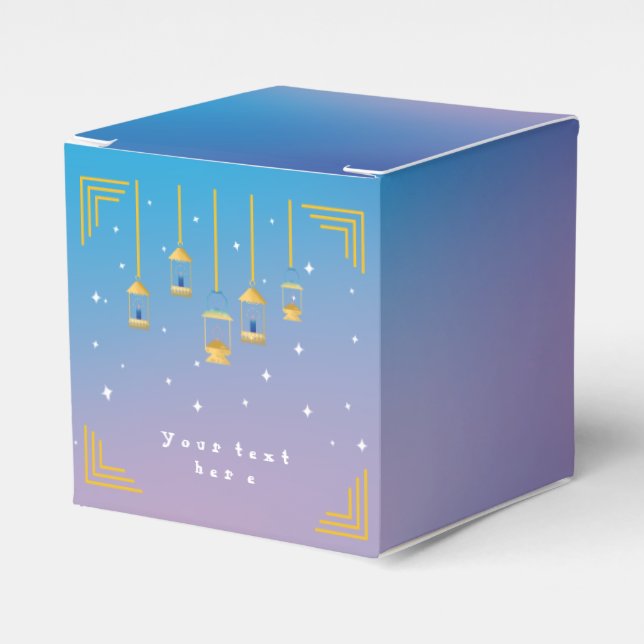 Caja Para Regalos Linterna personalizada de Marruecos (Costado Anverso)