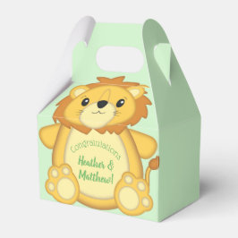Caja Para Regalos Lion Baby Shower Green