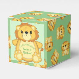 Caja Para Regalos Lion Baby Shower Green