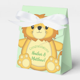 Caja Para Regalos Lion Baby Shower Green