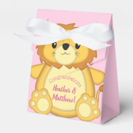 Caja Para Regalos Lion Baby Shower Pink