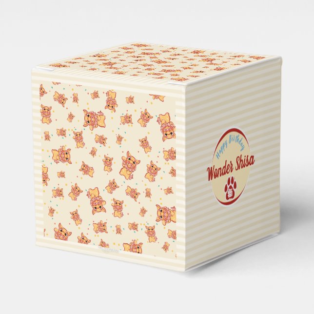 Caja Para Regalos Lion Shisa Dessin Kawaï Japon (personalizado) (Costado Anverso)