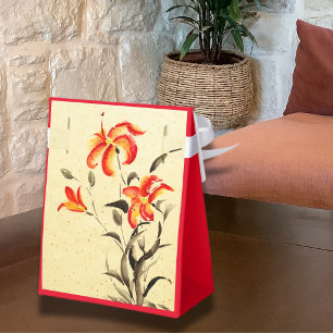 Caja Para Regalos Lirio tigre - rojo