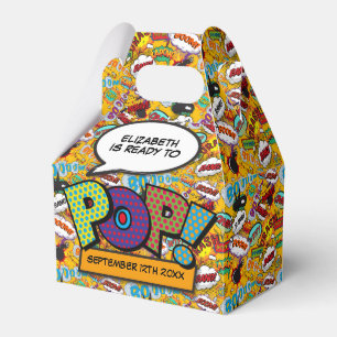 Caja Para Regalos Listo Para Divertirse Cumpleaños de Comic Moderno