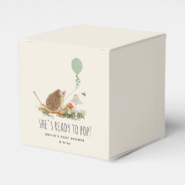 Caja Para Regalos Listo para pop hongos Hedgehog Baby Shower Green