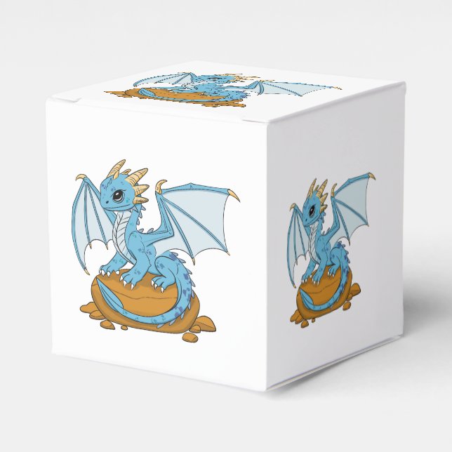 Caja Para Regalos Little Blue Dragon (Costado Anverso)