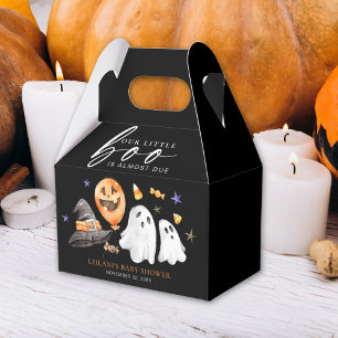 Caja Para Regalos Little Boo Halloween Baby Shower Black
