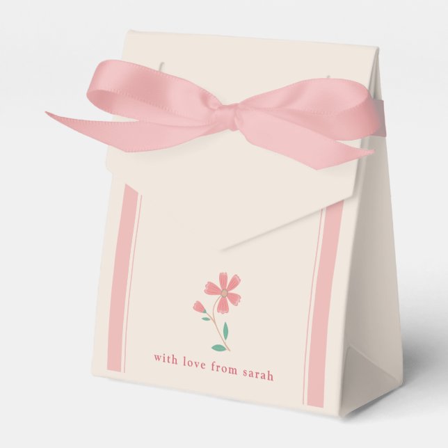 Caja Para Regalos Little Bud Floral Hand Lettering Thank You (Front Side)