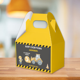 Caja Para Regalos "Little Builder– Construction Truck 3rd Birthday