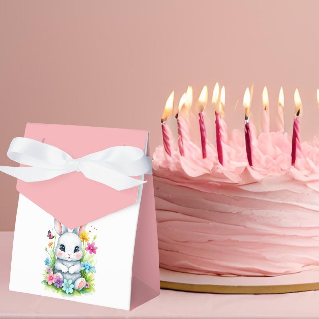 Caja Para Regalos Little Bunny Wildflower Garden Easter Baby Shower (Subido por el creador)