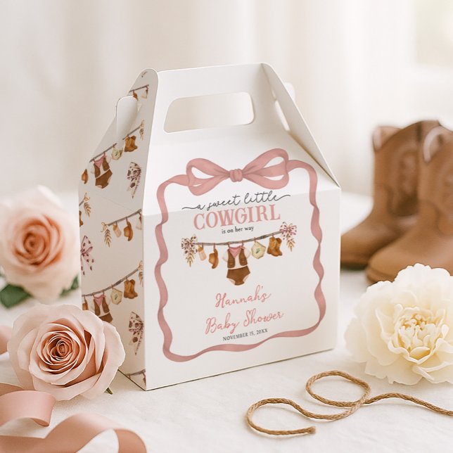 Caja Para Regalos Little Cowgirl Western Clothes Baby Shower (Subido por el creador)