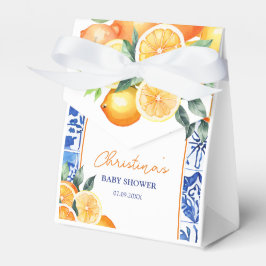 Caja Para Regalos Little Cutie Citrus Blue Tiles Baby Shower