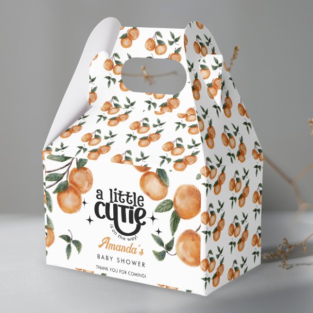 Caja Para Regalos  Little Cutie Citrus Orange Thank You  Baby Shower (Subido por el creador)