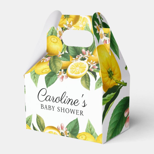 Caja Para Regalos Little Cutie Lemon Citrus Summer Baby Shower (Front Side)
