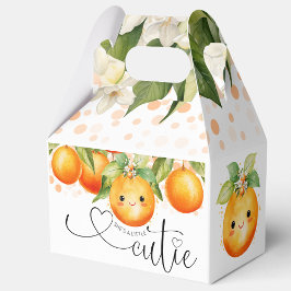 Caja Para Regalos Little Cutie Naranja Citrus Baby Shower