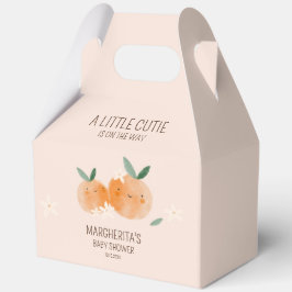 Caja Para Regalos Little Cutie Naranja Citrus Botanus Baby Shower