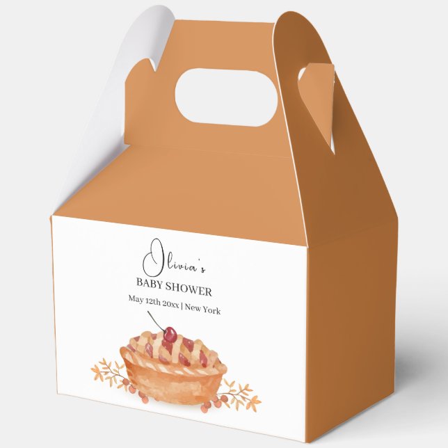 Caja Para Regalos Little Cutie Pie Cherry Rushall Baby Shower (Reverso )