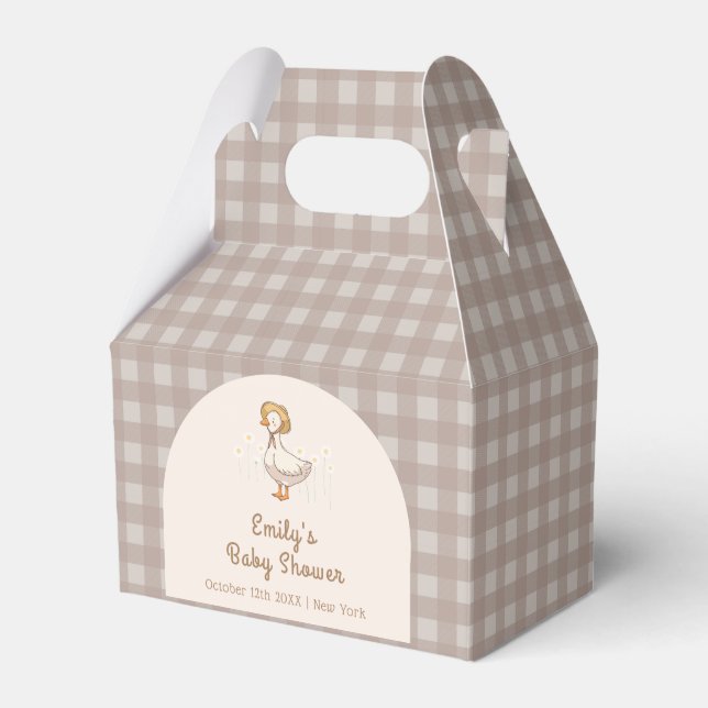 Caja Para Regalos Little Duckhouse Gingham Baby Shower (Front Side)
