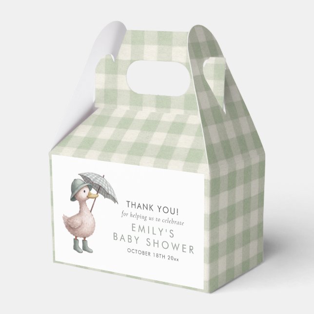 Caja Para Regalos Little Duckling Baby Shower Guest Thank You (Front Side)