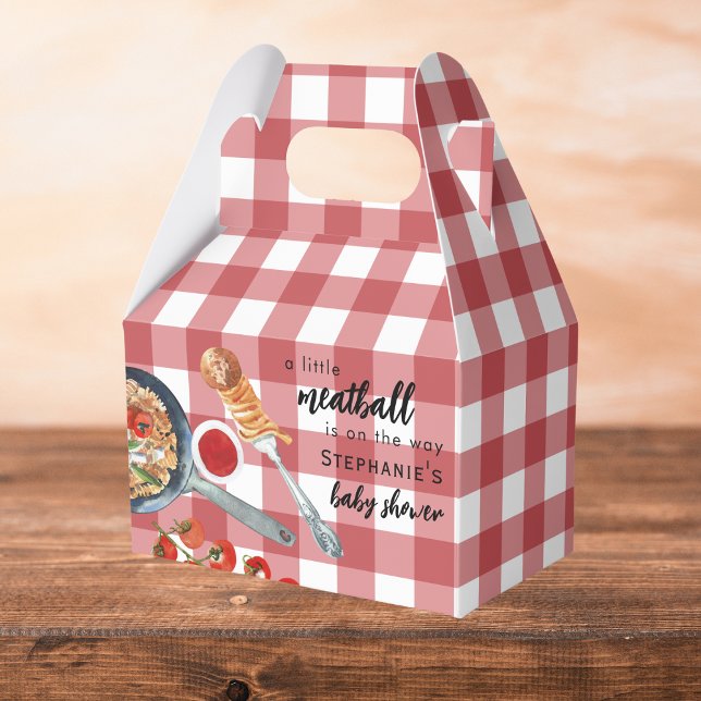 Caja Para Regalos Little Meatball Is On The Way Italian Baby Shower (Subido por el creador)