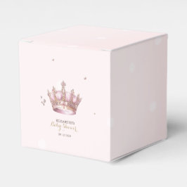 Caja Para Regalos Little Princess Crown Pearls Dots Baby Shower