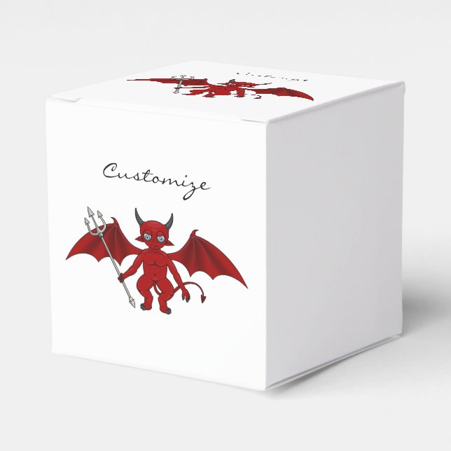 Caja Para Regalos Little Red Devil Thunder_Cove (Costado Anverso)